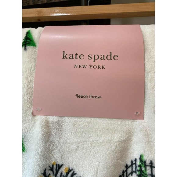 (Sold) Kate Spade Christmas Tree Plush Fleece Bla - Picture 3 of 6